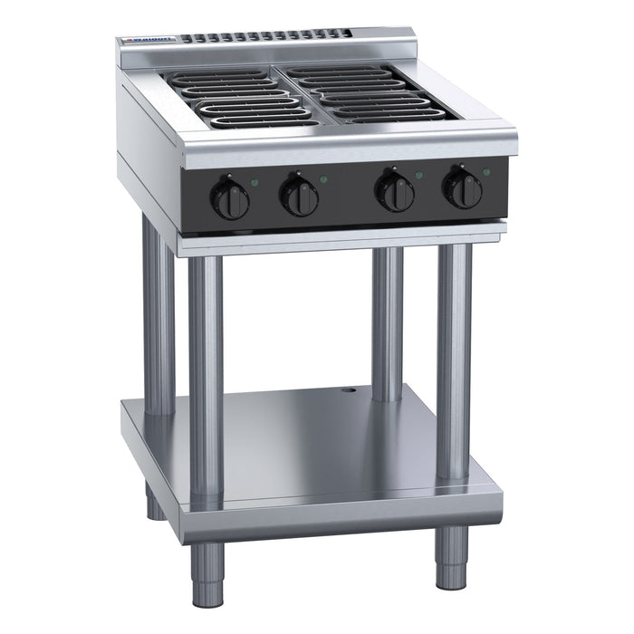 Waldorf Bold 600mm Electric Cooktop Low Back Version - Leg Stand - RNLB8400E-LS