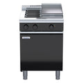 Waldorf Bold 600mm Electric Cooktop Low Back Version - Cabinet Base - 2 Burner + 300mm Griddle - RNLB8403E-CD