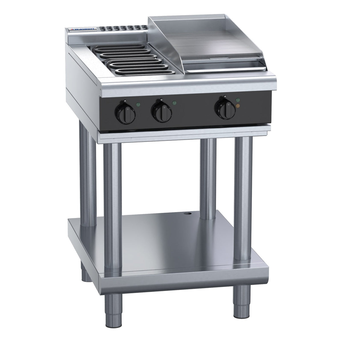 Waldorf Bold 600mm Electric Cooktop Low Back Version - Leg Stand - RNLB8403E-LS
