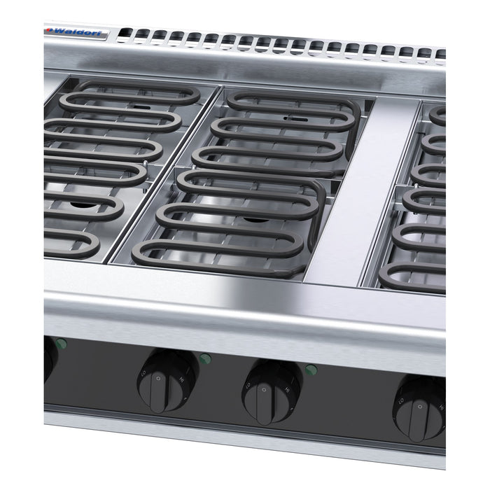 Waldorf Bold 900mm Electric Cooktop Low Back Version - Bench Model - RNLB8600E-B
