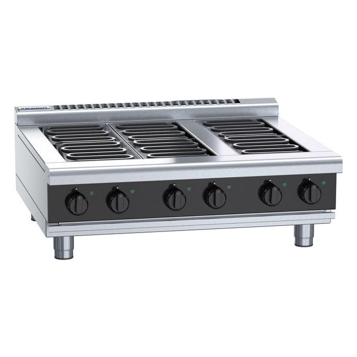 Waldorf Bold 900mm Electric Cooktop Low Back Version - Bench Model - RNLB8600E-B