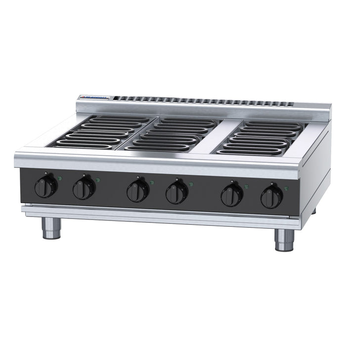 Waldorf Bold 900mm Electric Cooktop Low Back Version - Bench Model - RNLB8600E-B