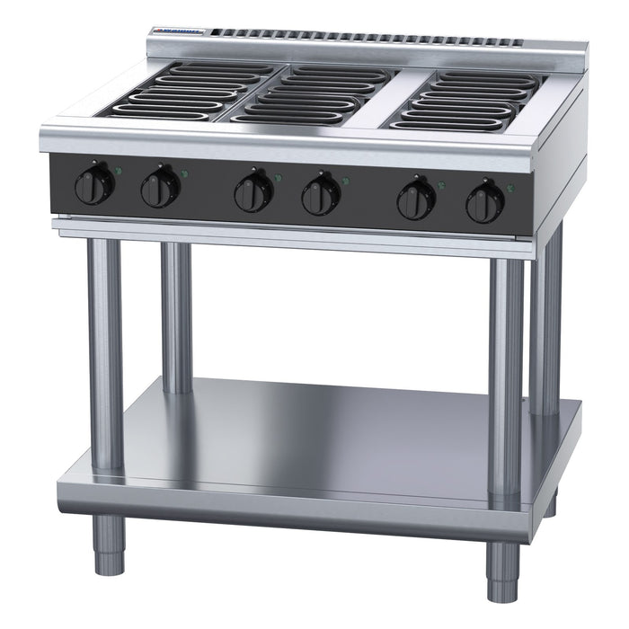 Waldorf Bold 900mm Electric Cooktop Low Back Version - Leg Stand - RNLB8600E-LS