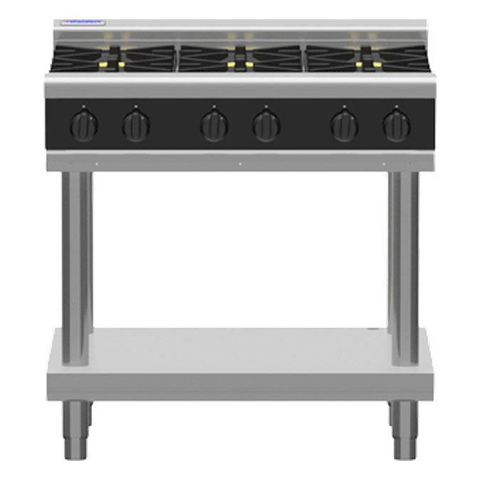 Waldorf Bold 900mm Gas Cooktop - Leg Stand - RNB8600G-LS