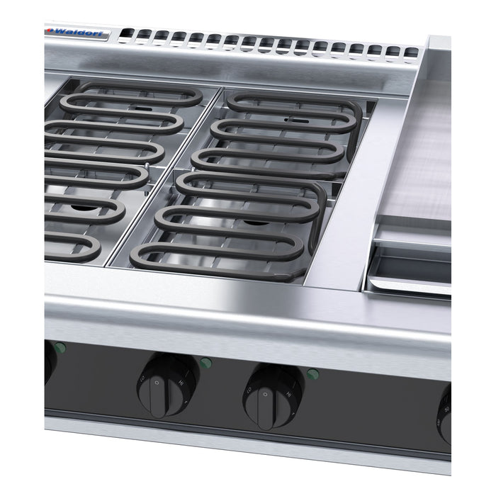 Waldorf Bold 900mm Electric Cooktop Low Back Version - Bench Model - RNLB8603E-B