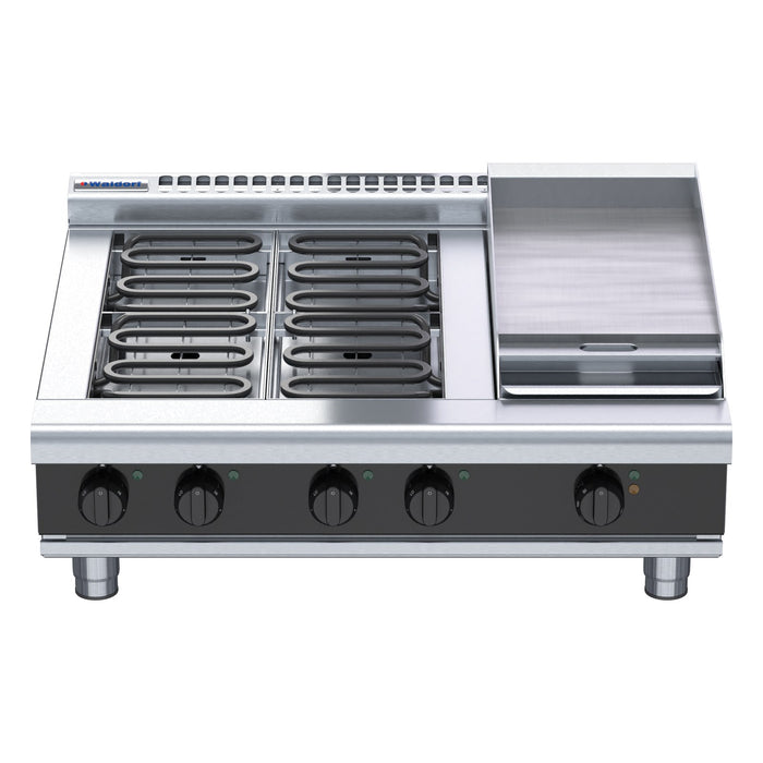 Waldorf Bold 900mm Electric Cooktop Low Back Version - Bench Model - RNLB8603E-B