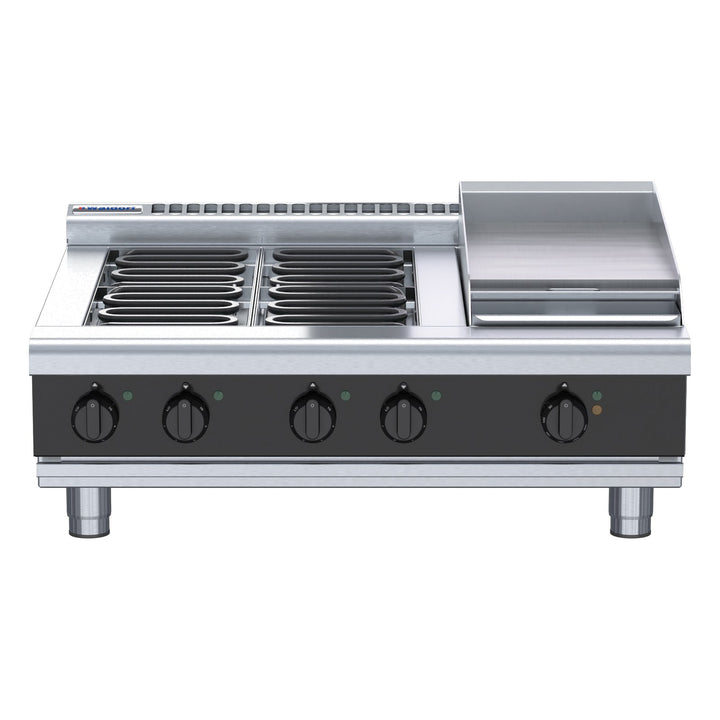 Waldorf Bold 900mm Electric Cooktop Low Back Version - Bench Model - RNLB8603E-B