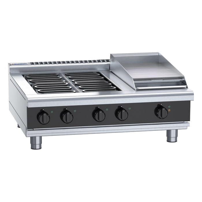 Waldorf Bold 900mm Electric Cooktop Low Back Version - Bench Model - RNLB8603E-B