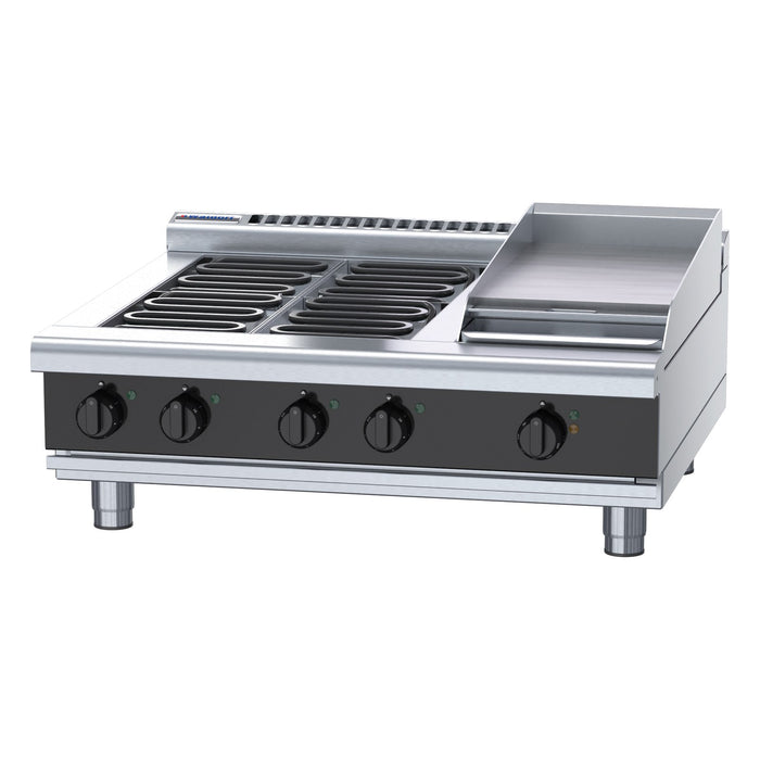 Waldorf Bold 900mm Electric Cooktop Low Back Version - Bench Model - RNLB8603E-B