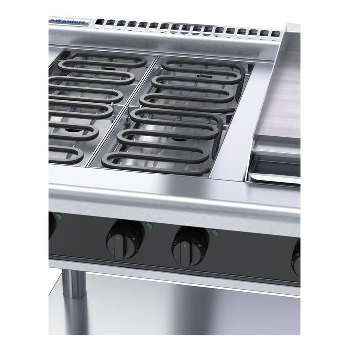 Waldorf Bold 900mm Electric Cooktop Low Back Version - Leg Stand - RNLB8603E-LS