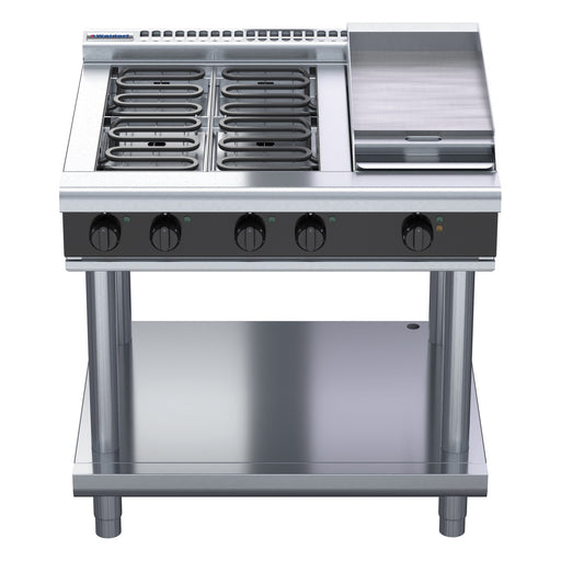Waldorf Bold 900mm Electric Cooktop Low Back Version - Leg Stand - RNLB8603E-LS