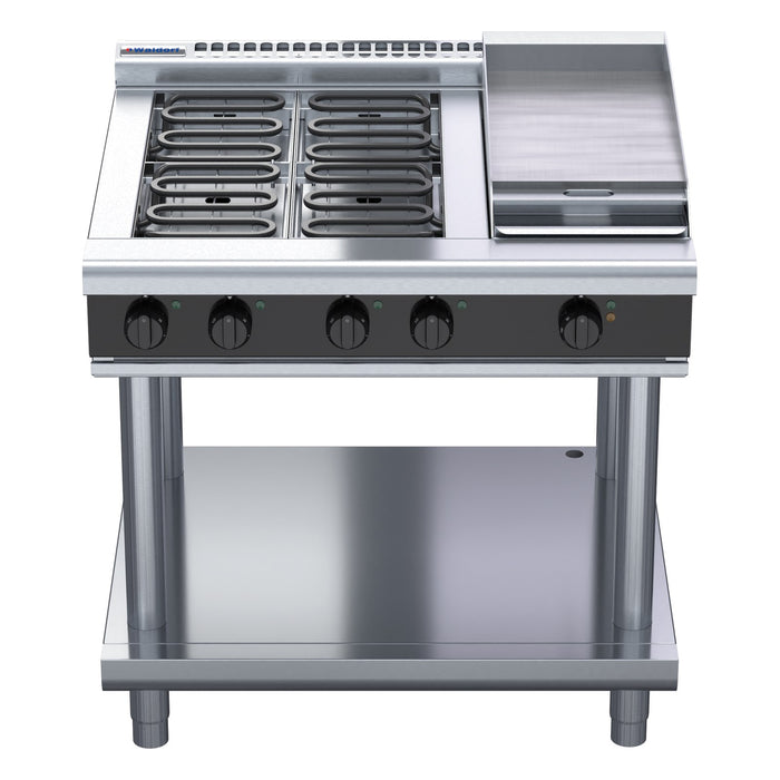 Waldorf Bold 900mm Electric Cooktop Low Back Version - Leg Stand - RNLB8603E-LS