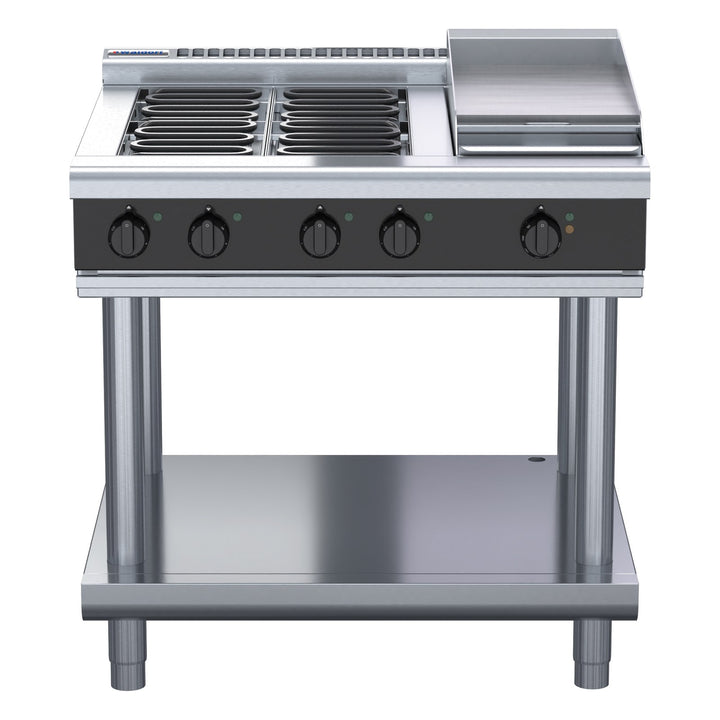 Waldorf Bold 900mm Electric Cooktop Low Back Version - Leg Stand - RNLB8603E-LS