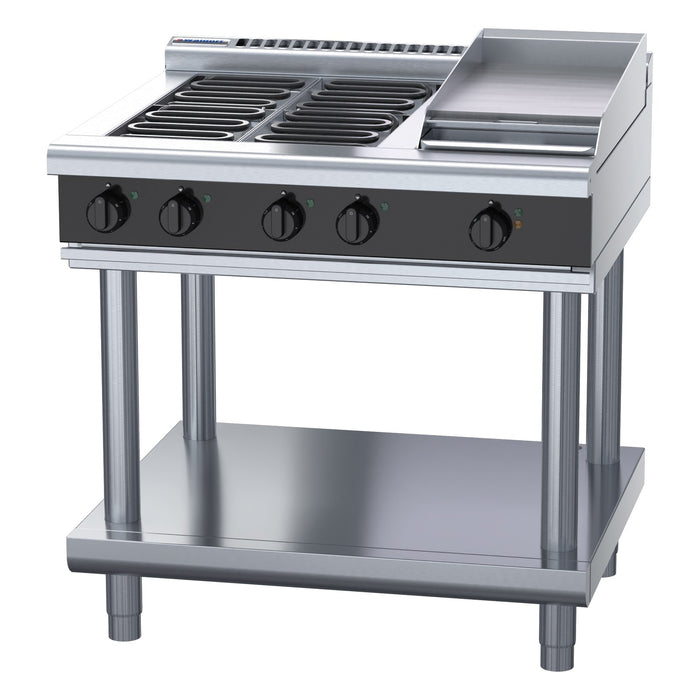 Waldorf Bold 900mm Electric Cooktop Low Back Version - Leg Stand - RNLB8603E-LS