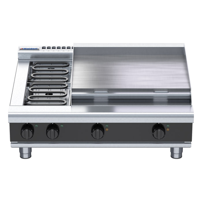 Waldorf Bold 900mm Electric Cooktop Low Back Version - Bench Model - RNLB8606E-B