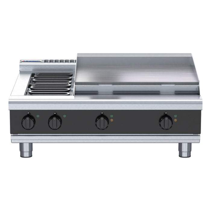 Waldorf Bold 900mm Electric Cooktop Low Back Version - Bench Model - RNLB8606E-B