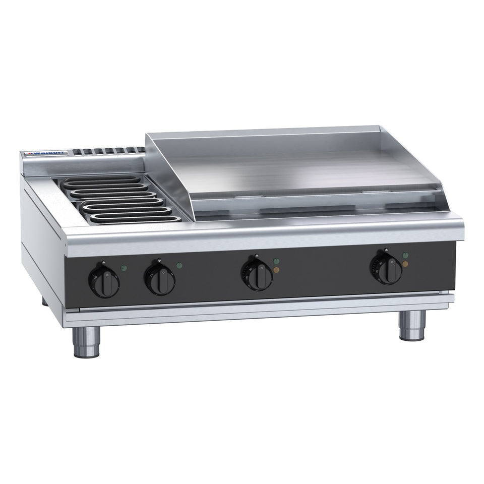Waldorf Bold 900mm Electric Cooktop Low Back Version - Bench Model - RNLB8606E-B