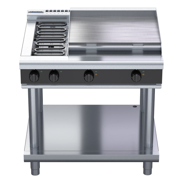 Waldorf Bold 900mm Electric Cooktop Low Back Version - Leg Stand - RNLB8606E-LS