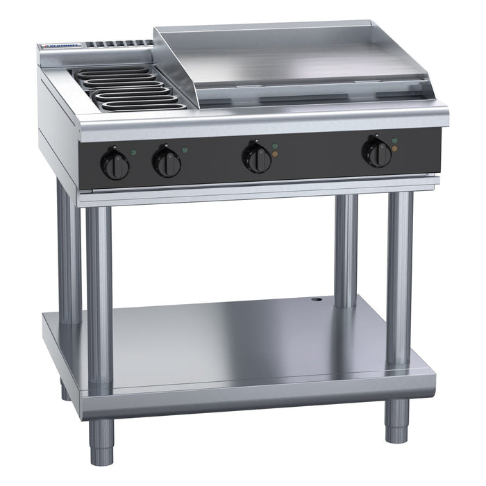 Waldorf Bold 900mm Electric Cooktop Low Back Version - Leg Stand - RNLB8606E-LS