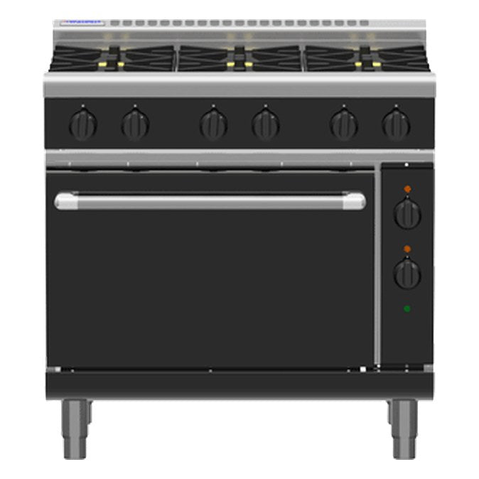 Waldorf Bold 900mm Gas Range Electric Static Oven Low Back Version - RNLB8613GE