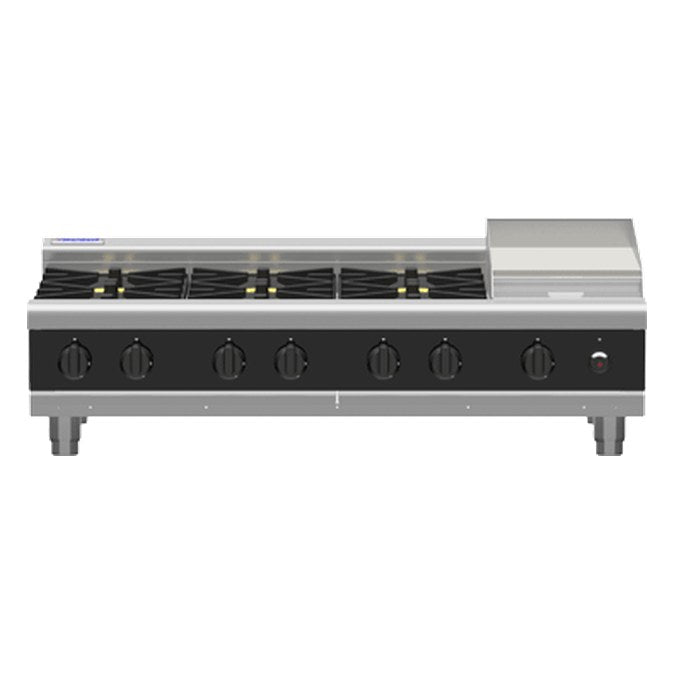 Waldorf Bold 1200mm Gas Cooktop - Bench Model - RNB8800G-B