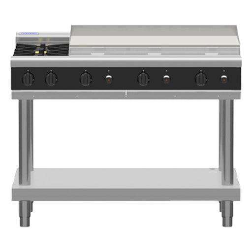 Waldorf Bold 1200mm Gas Cooktop - Leg Stand - RNB8800G-LS
