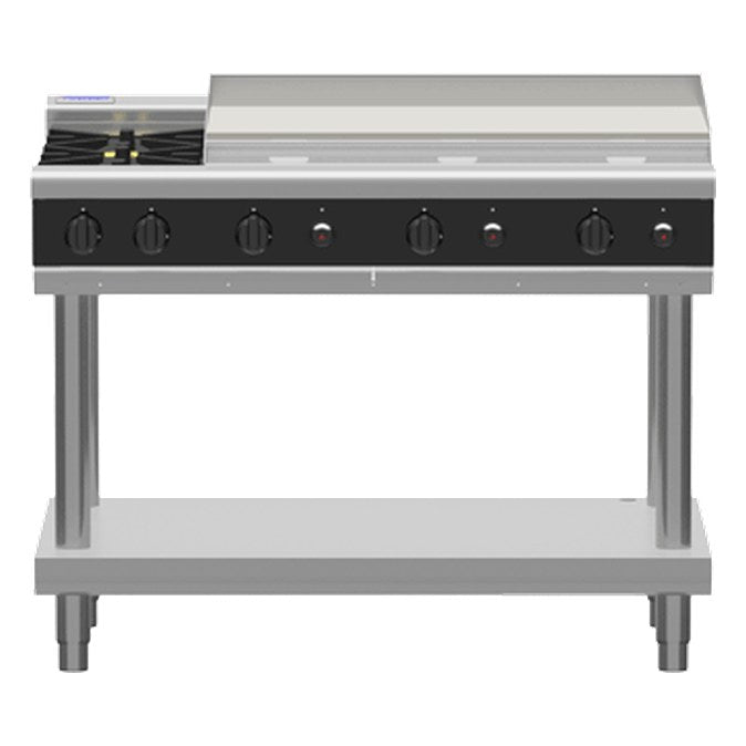 Waldorf Bold 1200mm Gas Cooktop - Leg Stand - RNB8800G-LS