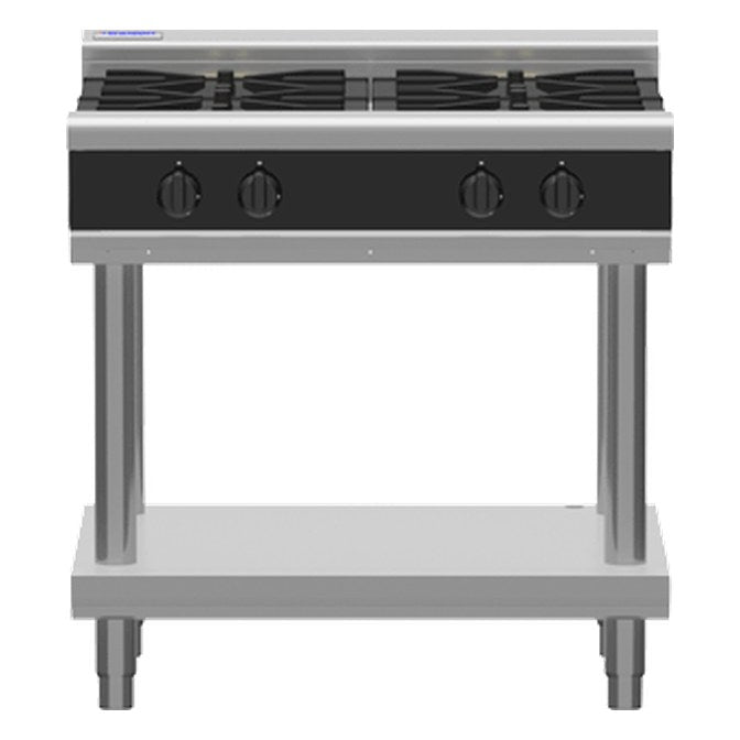 Waldorf Bold 900mm Gas Cooktop Low Back Version - Leg Stand - RNLB8900G-LS