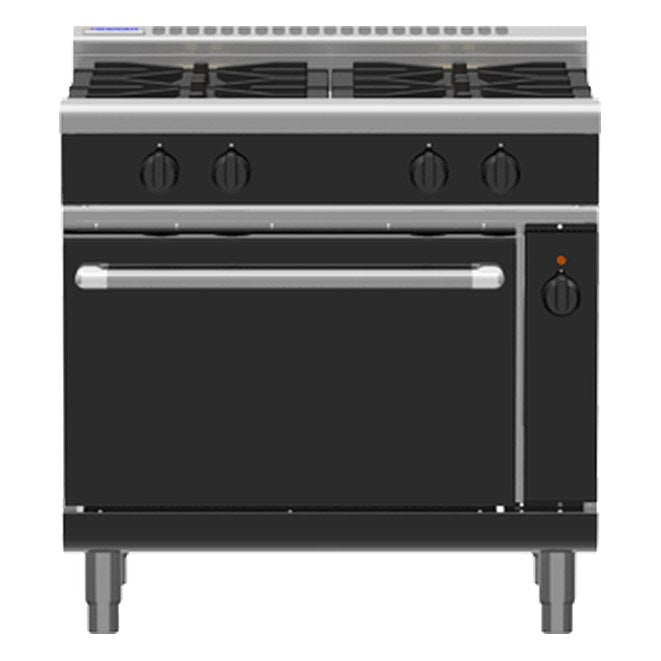 Waldorf Bold 900mm Gas Range Electric Convection Oven Low Back Version - RNLB8910GEC