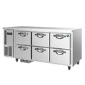 Hoshizaki 6 Drawer 150mm Deep Gastronorm Under Bench Refrigerator 404L - RTC-167DEA-GN-6D