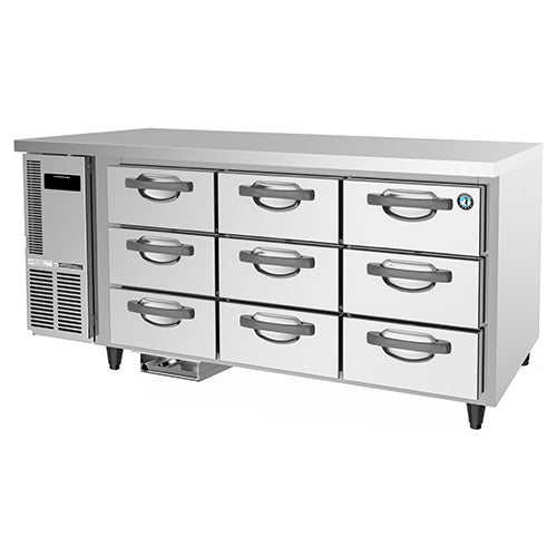 Hoshizaki 9 Drawer 100mm Deep Gastronorm Under Bench Refrigerator 404L - RTC-167DEA-GN-9D
