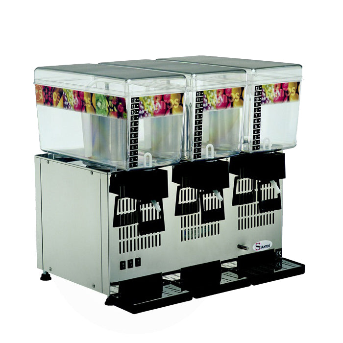 Santos 1, 2 & 3 Cold Drink Dispenser - SANTOS #34 - 3 x 12 Litre Bowl
