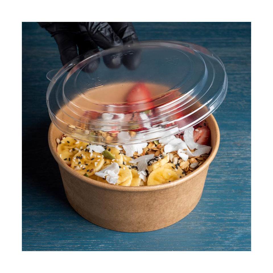 PakMax 185mm PET Bowl Lid - SBL-185-PET-LID