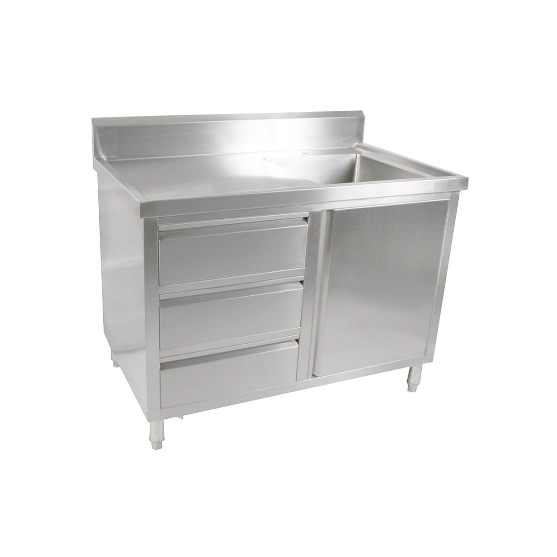 Modular Systems Stainless Steel Cabinet with Sink 1200mm to 2100mm - SC-6 & SC-7
