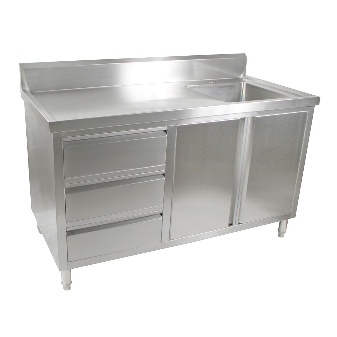 Modular Systems Stainless Steel Cabinet with Sink 1200mm to 2100mm - SC-6 & SC-7