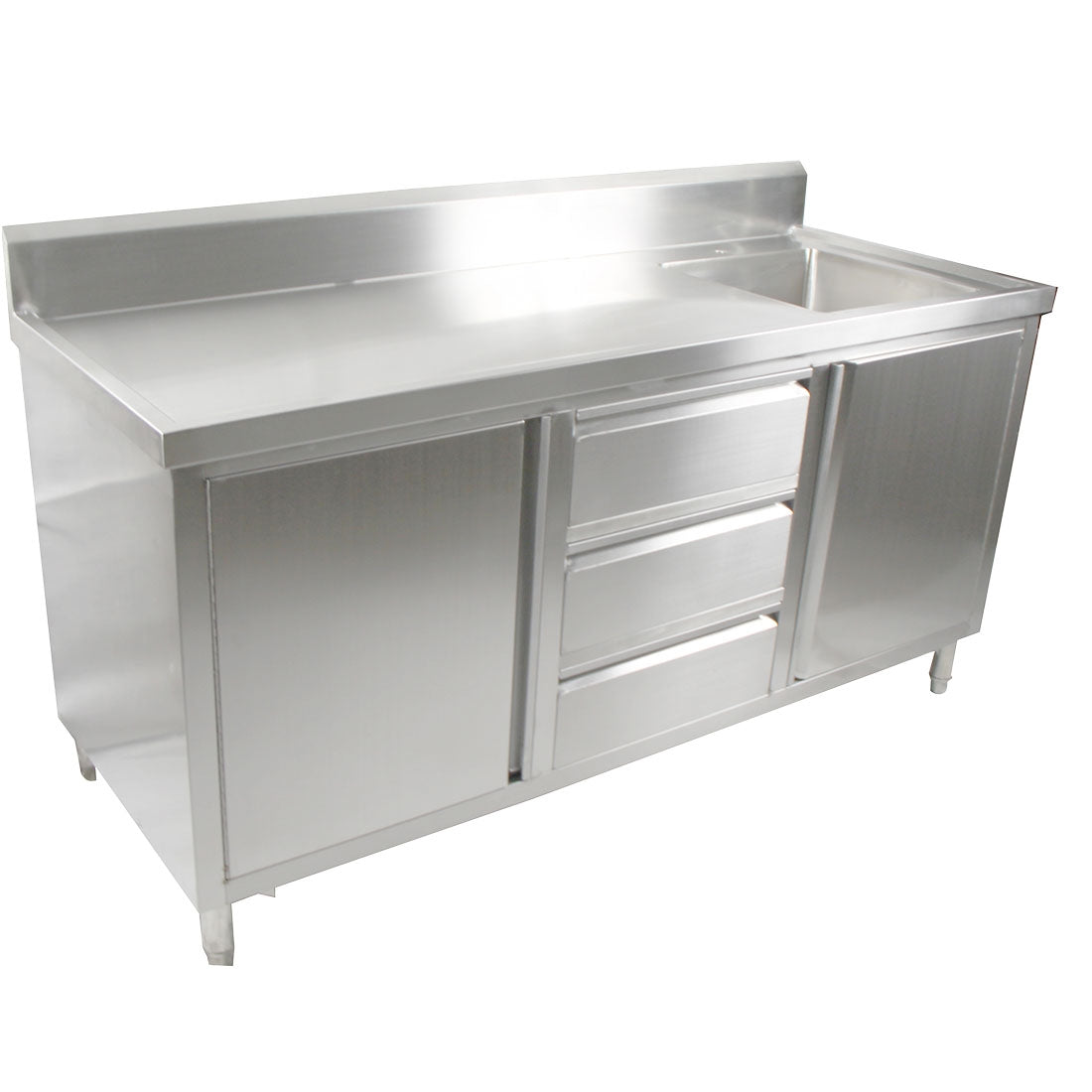 Modular Systems Stainless Steel Cabinet with Sink 1200mm to 2100mm - SC-6 & SC-7
