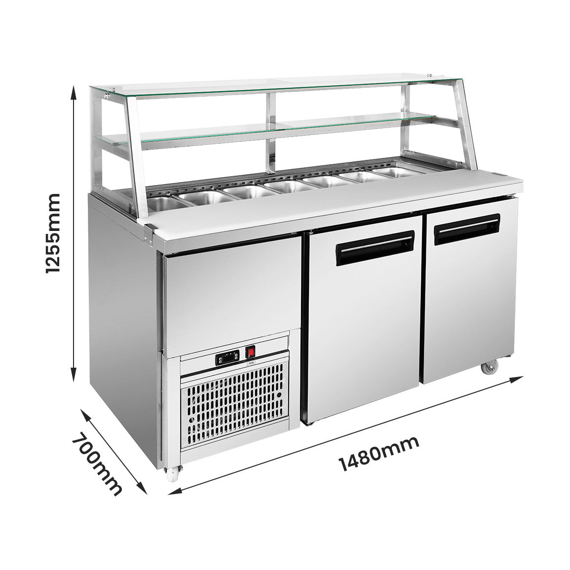 Thermaster Two Door Deluxe Sandwich Bar - SCB/15