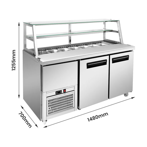Thermaster Two Door Deluxe Sandwich Bar - SCB/15