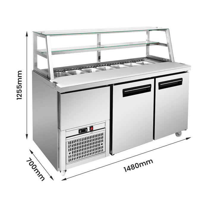 Thermaster Two Door Deluxe Sandwich Bar - SCB/15