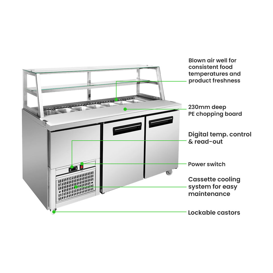 Thermaster Two Door Deluxe Sandwich Bar - SCB/15
