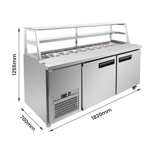 Thermaster Two Large Door Deluxe Sandwich Bar - SCB/18