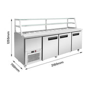 Thermaster Three Door Deluxe Sandwich Bar - SCB/21