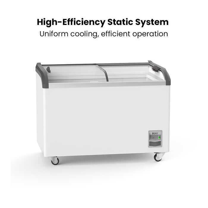 Thermaster Heavy Duty Supermarket Glass Sliding Lid Freezers 386L - SD-406K