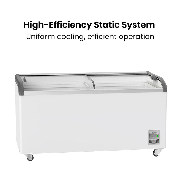 Thermaster Heavy Duty Supermarket Glass Sliding Lid Freezers 561L - SD-576K