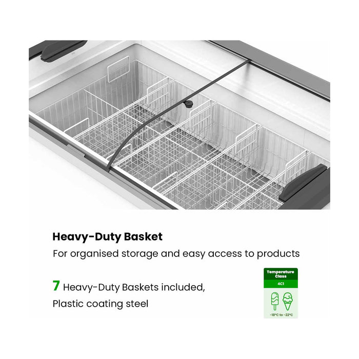 Thermaster Heavy Duty Supermarket Glass Sliding Lid Freezers 561L - SD-576K
