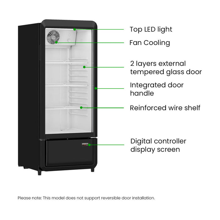 Thermaster Upright Glass Door Beverage Fridge - SDC-178B
