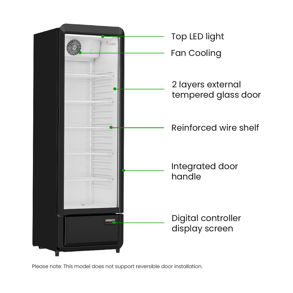 Thermaster Upright Glass Door Beverage Fridge - SDC-258B