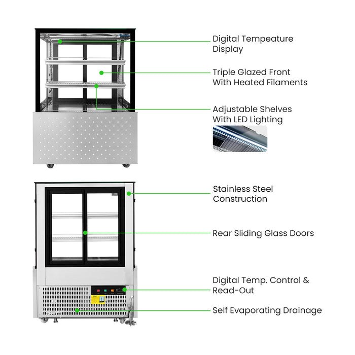 Bonvue Chilled Food Display 3 Tier 900mm - SG090FA-2XB
