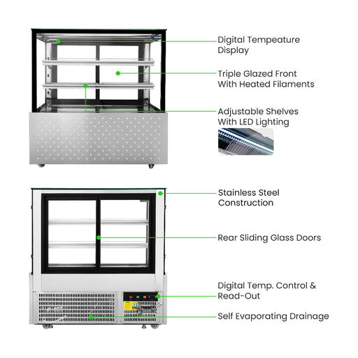 Bonvue Chilled Food Display 3 Tier 1200mm - SG120FA-2XB