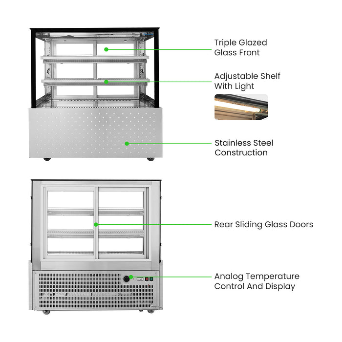 Bonvue Heated Food Display 3 Tier Sliding Doors 1200mm - SG120FE-2XB